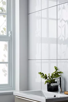 Carrelage mural "Perouso" blanc - l. 30 x L. 60 cm
