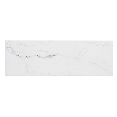 Carrelage mural "Elegance marble" blanc - l. 20 x L. 60 cm