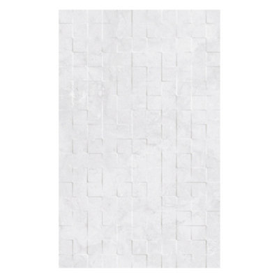 Décor mural "Ideal marble" blanc - l. 25 x L. 40 cm