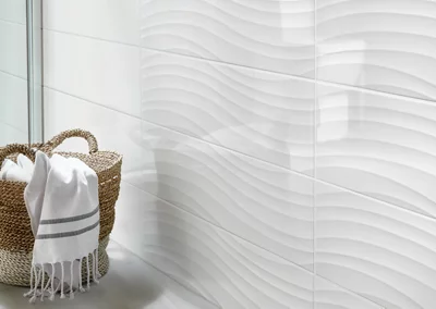 Décor mural "Plain" blanc - l. 20 x L. 60 cm