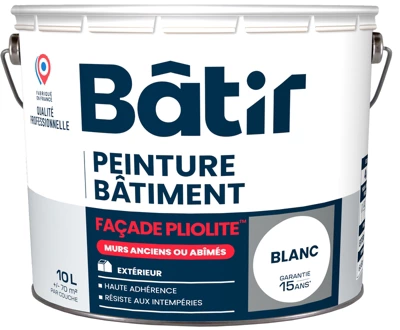 Peinture façade Pliolite Pro extérieure mat blanc 10 L