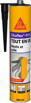 Mastic colle "Sikaflex" 11 FC+ noir  - cartouche 300 ml