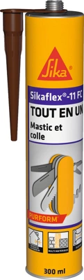 Mastic colle "Sikaflex"11 FC+ marron - cartouche 300 ml