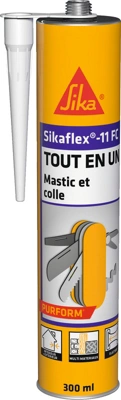 Mastic colle "Sikaflex" 11 FC+ blanc  - cartouche 300 ml