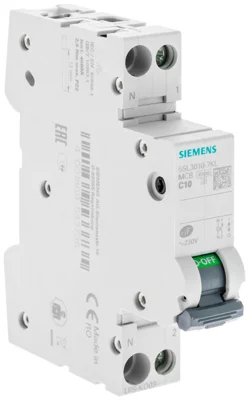Disjoncteur 4,5 kA 10A phase neutre