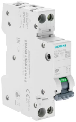 Disjoncteur 4,5 kA SIEMENS 20A phase neutre