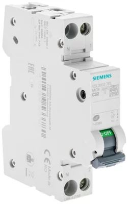 Disjoncteur 4,5 Ka 32A phase neutre