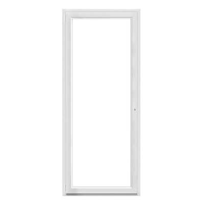 Porte-fenêtre PVC blanc 1 vantail gauche H.215 x l.80 cm