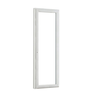 Porte-fenêtre PVC blanc 1 vantail droit H.215 x l.80 cm
