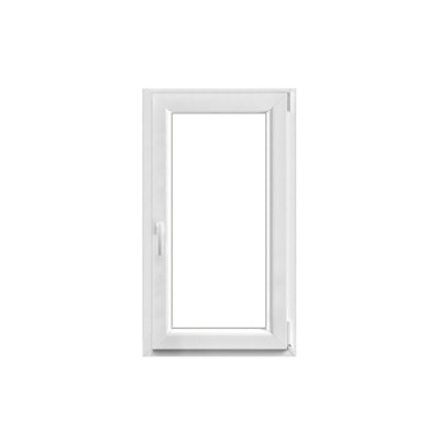 Fenêtre PVC blanc oscillo-battante 1 vantail droit h.105 x l.60 cm
