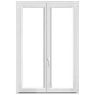 Fenêtre PVC blanc oscillo-battante 2 vantaux h.155 x l.120 cm