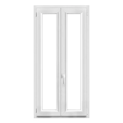 Fenêtre PVC blanc oscillo-battante 2 vantaux h.155 x l.80 cm