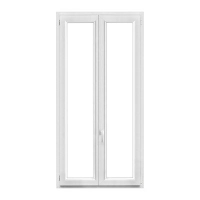Fenêtre PVC blanc oscillo-battante 2 vantaux h.195 x l.100 cm