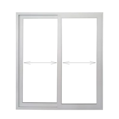 Baie vitrée PVC blanc 2 vantaux  H.200 x l.240 cm