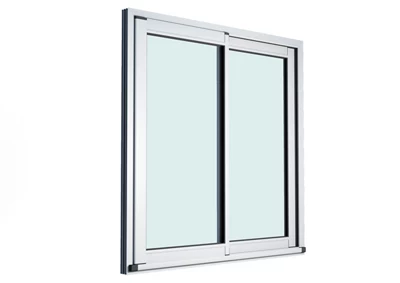 Baie vitrée aluminium blanc 2 vantaux H.215 x l.210 cm
