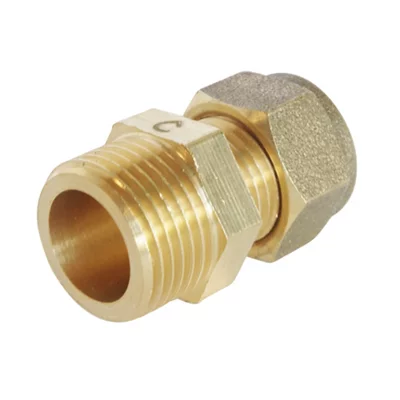 Raccord Mâle bicône pour tube cuivre Ø10 - Mâle 12/17 (3/8")