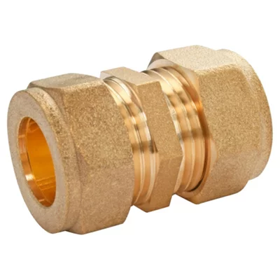 Jonction égal bicône à bague laiton pour tube cuivre Ø14