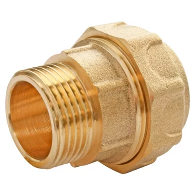 Raccord laiton droit pour PE Ø20 - Mâle 15/21 (1/2")