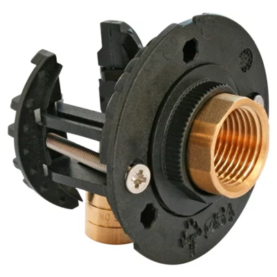 Fixation pour robinetterie Machine à laver pour PER Ø16 raccord à glissement sortie femelle 15/21 (1/2")
