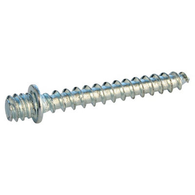 Lot de 25 pattes à vis à bois en acier à épaulement filetage M7/150 longueur 40 mm