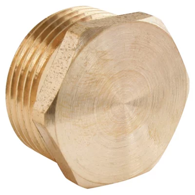 Lot de 2 bouchons laiton Mâle 15/21 (1/2")
