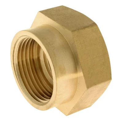 Lot de 2 réductions laiton avec butée interne Femelle 26/34 (1") - Femelle 20/27 (3/4")