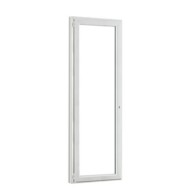 Porte-fenêtre PVC blanc 1 vantail gauche H.205 x l.80 cm