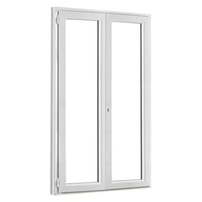 Porte-fenêtre PVC blanc 2 vantaux H.215 x l.120 cm
