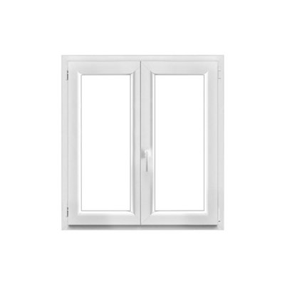 Fenêtre PVC blanc oscillo-battante 2 vantaux h.105 x l.100 cm