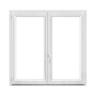 Fenêtre PVC blanc oscillo-battante 2 vantaux h.135 x l.140 cm