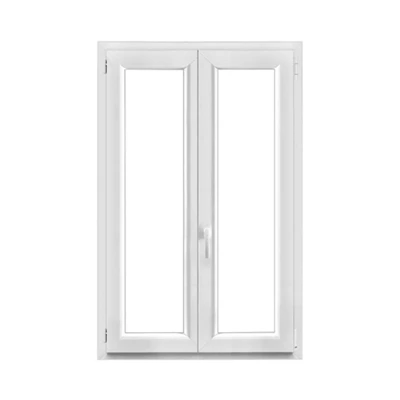 Fenêtre PVC blanc oscillo-battante 2 vantaux h.135 x l.90 cm