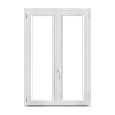 Fenêtre PVC blanc oscillo-battante 2 vantaux h.145 x l.100 cm
