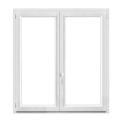 Fenêtre PVC blanc oscillo-battante 2 vantaux h.145 x l.140 cm
