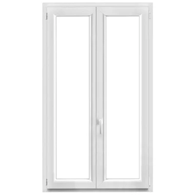 Fenêtre PVC blanc oscillo-battante 2 vantaux h.165 x l.100 cm