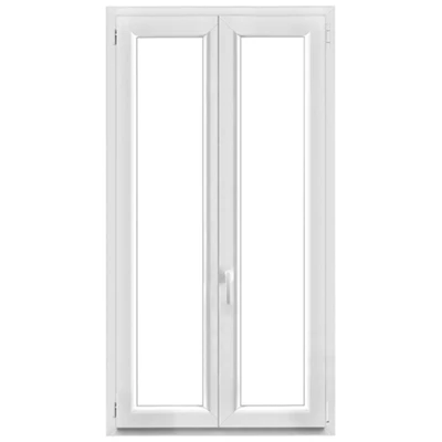 Fenêtre PVC blanc oscillo-battante 2 vantaux h.165 x l.90 cm