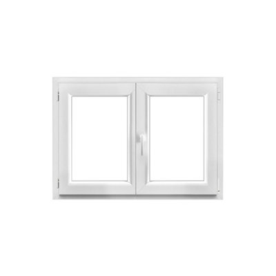 Fenêtre PVC blanc oscillo-battante 2 vantaux h.75 x l.120 cm