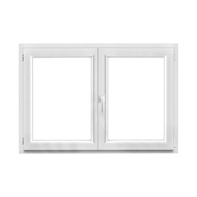 Fenêtre PVC blanc oscillo-battante 2 vantaux h.95 x l.140 cm
