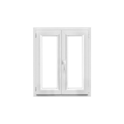 Fenêtre PVC blanc oscillo-battante 2 vantaux h.95 x l.80 cm