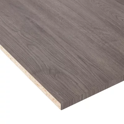 Tablette mélaminée chêne gris L. 2 x l. 0,5 m - Ép. 18 mm