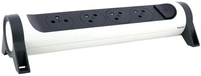 Bloc rotative banc et noir 4x2 prises + terre