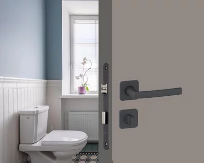 Serrure à encastrer D23 NF axe 40 salle de bains