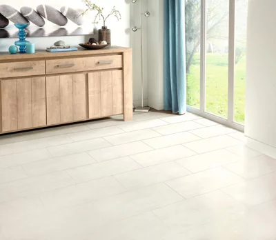 Carrelage de sol intérieur "Sabio" crème - l. 30 x L. 60 cm