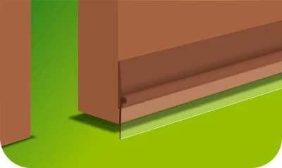 Bas de porte en pvc sols lisses marron 0,93m