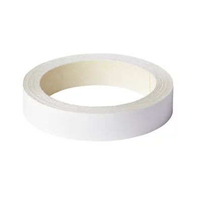 Chant adhésif thermocollé Blanc glossy - 5 m