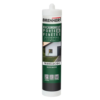 Mastic silicone porte et fenêtre transparent 280 ml