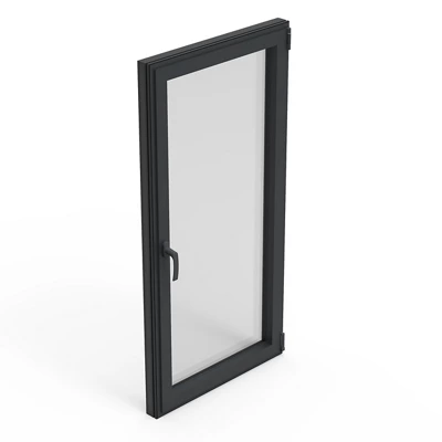 Fenêtre aluminium gris oscillo-battante 1 vantail gauche h.95 x l.60 cm