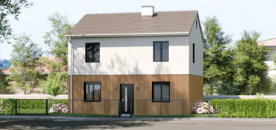 Fenêtre aluminium gris oscillo-battante 2 vantaux + volet roulant h.125 x l.120 cm