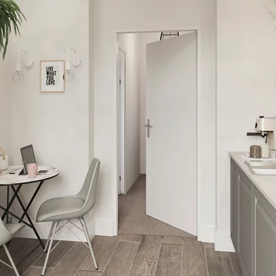 Bloc-porte "Alpille" blanc gauche 83 x l. 83 cm