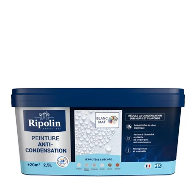 Peinture anti-condensation intérieur mat blanc Ripolin 2,5 L