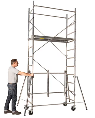Réhausse aluminium pliant pour échafaudage H. 4m50